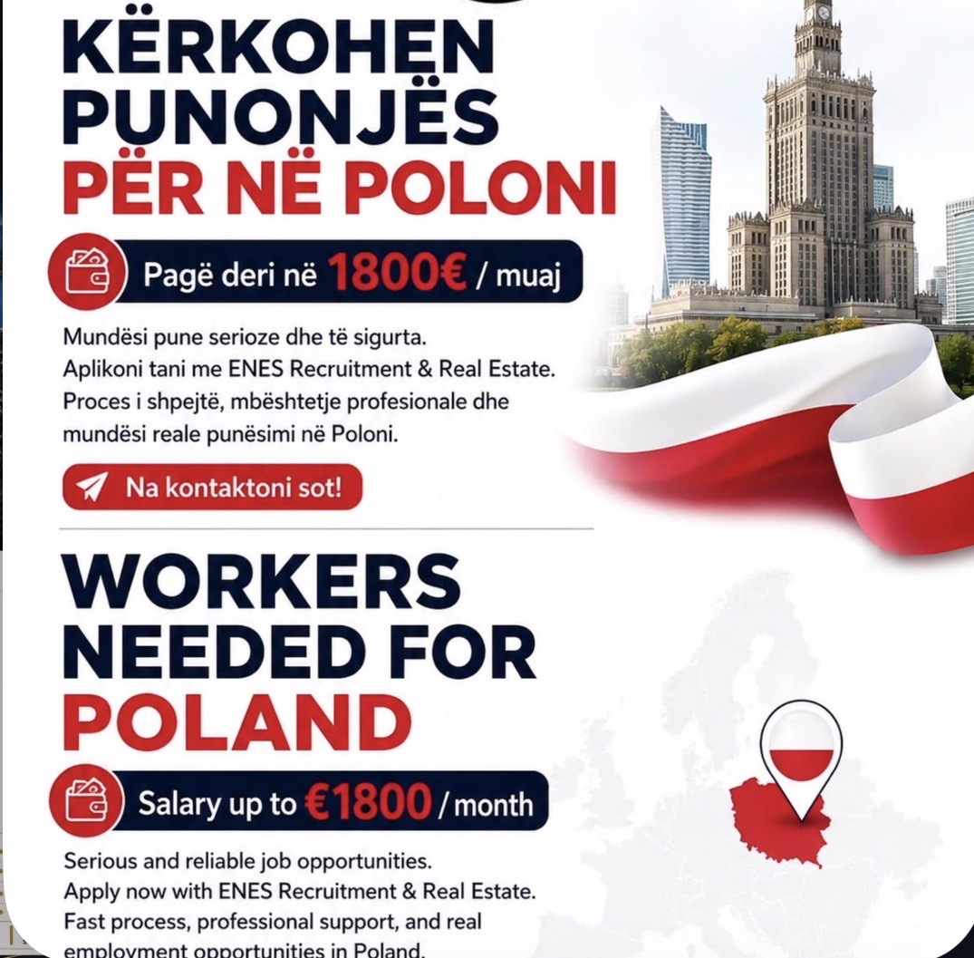 Kërkohen punonjës për në Poloni
